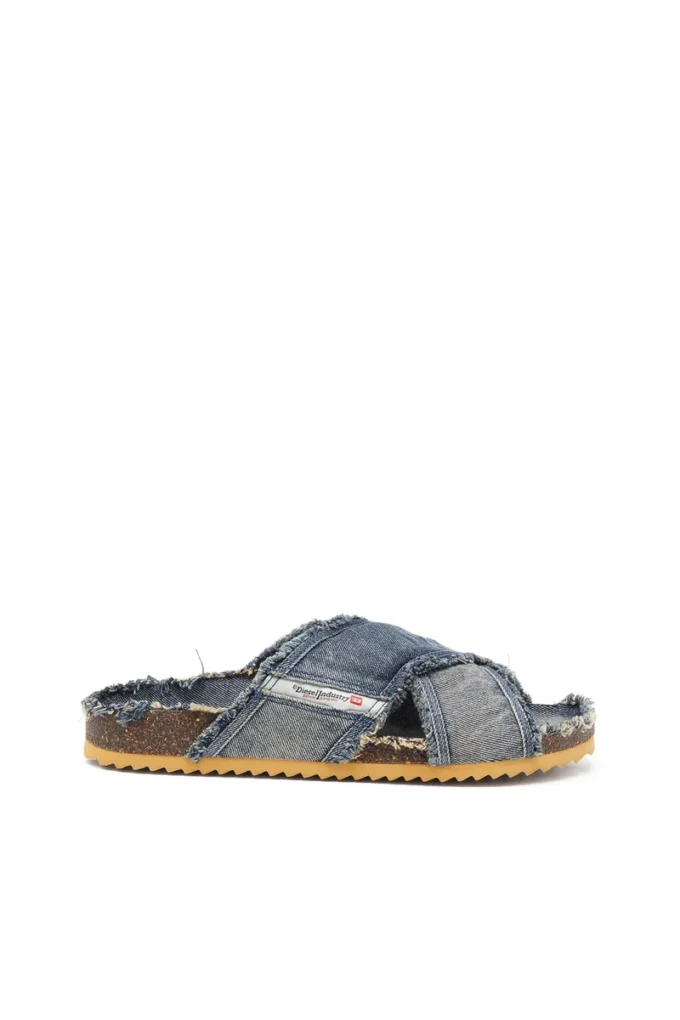 d-woodstock cross D-Woodstock-Crossover ciabatte in denim sfrangiato d-woodstock cross D-Woodstock-Crossover ciabatte in denim sfrangiato