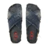 d-woodstock cross D-Woodstock-Crossover ciabatte in denim sfrangiato d-woodstock cross D-Woodstock-Crossover ciabatte in denim sfrangiato