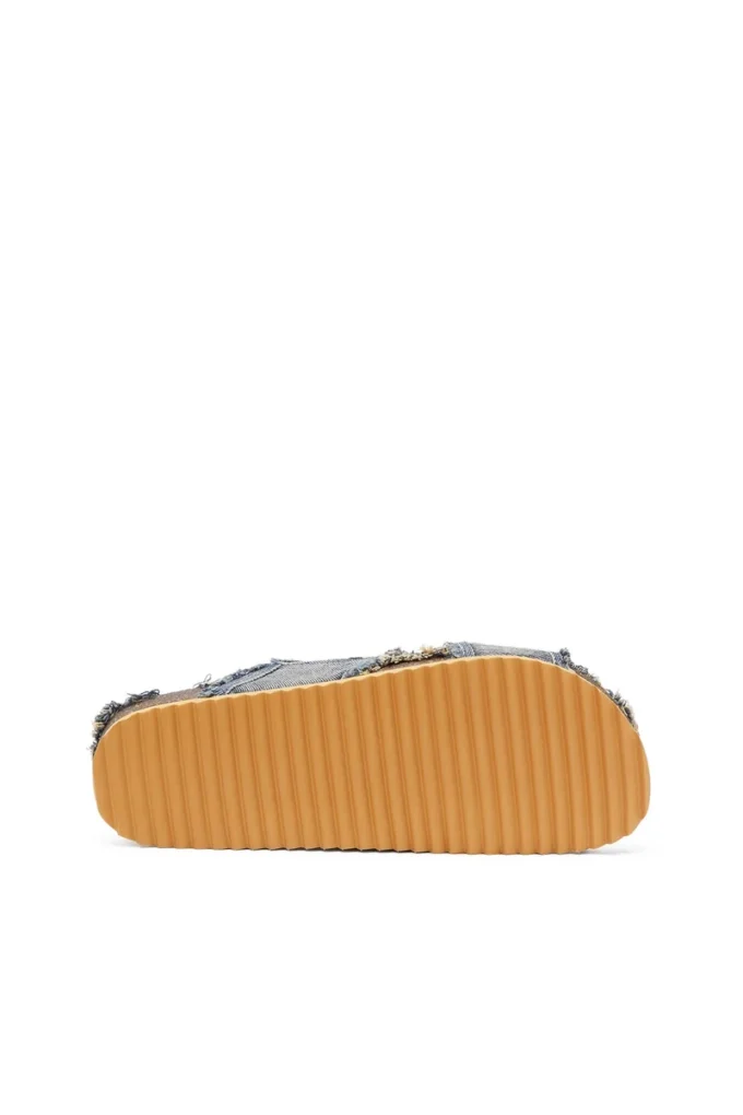 d-woodstock cross D-Woodstock-Crossover ciabatte in denim sfrangiato d-woodstock cross D-Woodstock-Crossover ciabatte in denim sfrangiato