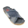 d-woodstock cross D-Woodstock-Crossover ciabatte in denim sfrangiato d-woodstock cross D-Woodstock-Crossover ciabatte in denim sfrangiato