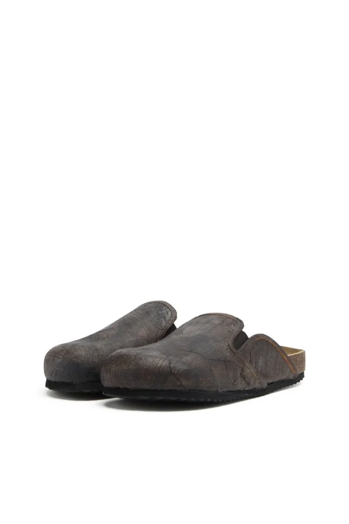 d-woodstock slip-on D-Woodstock-Zoccoli in pelle scamosciata effetto craquelé d-woodstock slip-on D-Woodstock-Zoccoli in pelle scamosciata effetto craquelé