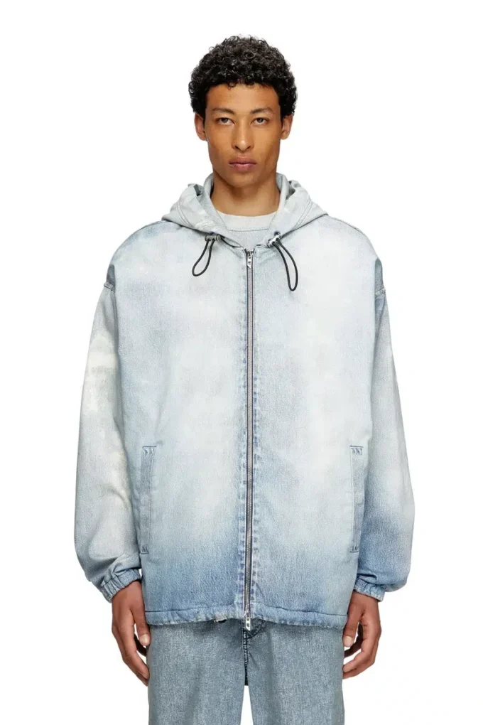 d-wynny jogg Giacca con cappuccio in JoggJeans stampato effetto candeggio d-wynny jogg Giacca con cappuccio in JoggJeans stampato effetto candeggio