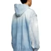 d-wynny jogg Giacca con cappuccio in JoggJeans stampato effetto candeggio d-wynny jogg Giacca con cappuccio in JoggJeans stampato effetto candeggio