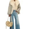 de-aconic-s Giacca in denim jacquard con fili fluttuanti de-aconic-s Giacca in denim jacquard con fili fluttuanti