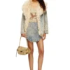 de-ada-s Minigonna in denim con dettagli con bordi grezzi