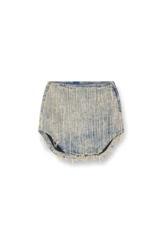 de-ada-s Minigonna in denim con dettagli con bordi grezzi