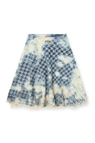de-annet-fsh1 Gonna midi in denim con trama pied-de-poule