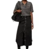de-ard-long Gonna midi in denim