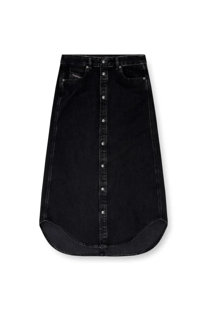 de-ard-long Gonna midi in denim