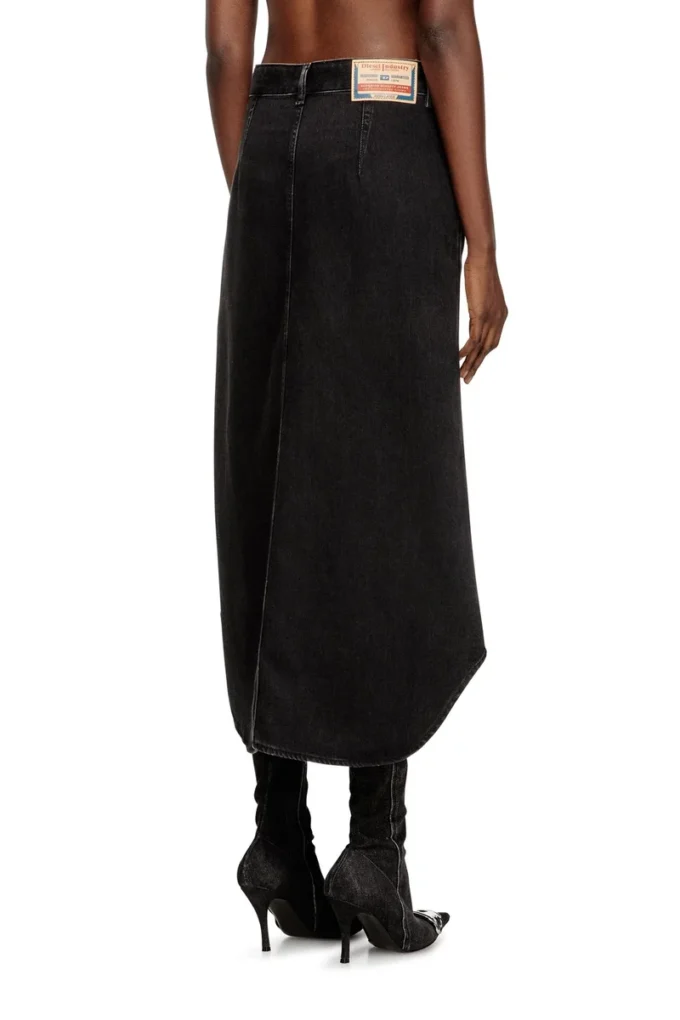 de-ard-long Gonna midi in denim