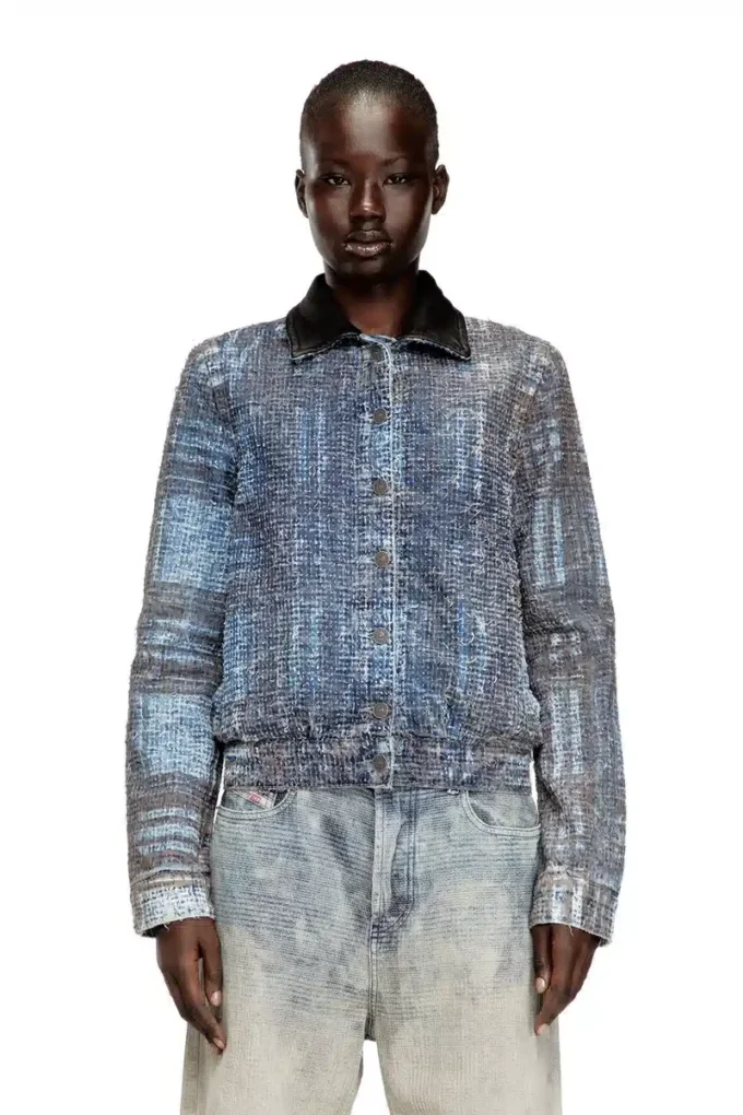 de-ateli-s Giacca corta in denim bouclé grafico de-ateli-s Giacca corta in denim bouclé grafico