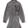 de-drevia-s Abito in denim con toppe ricamate de-drevia-s Abito in denim con toppe ricamate