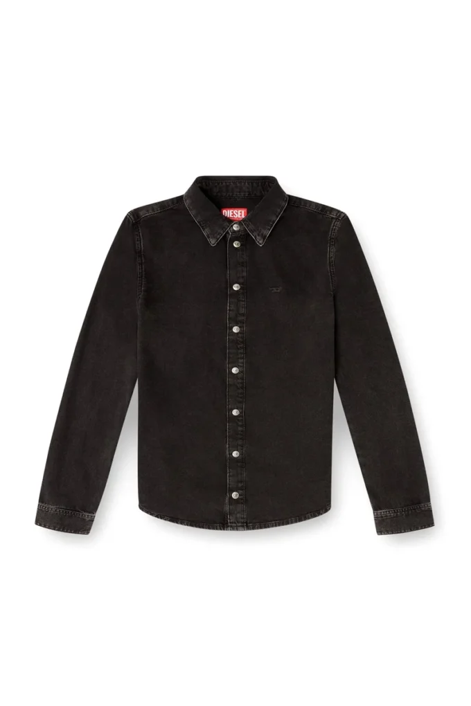 de-eazy Camicia in denim con cuciture a contrasto