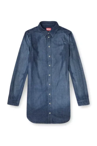 de-eazy dress-s Abito chemisier in fluido denim Principe di Galles