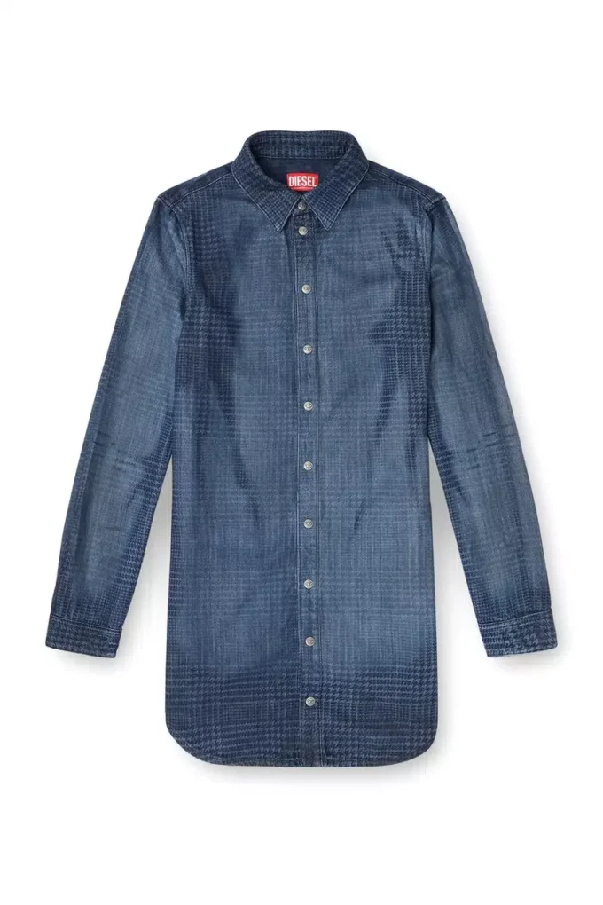 de-eazy dress-s Abito chemisier in fluido denim Principe di Galles