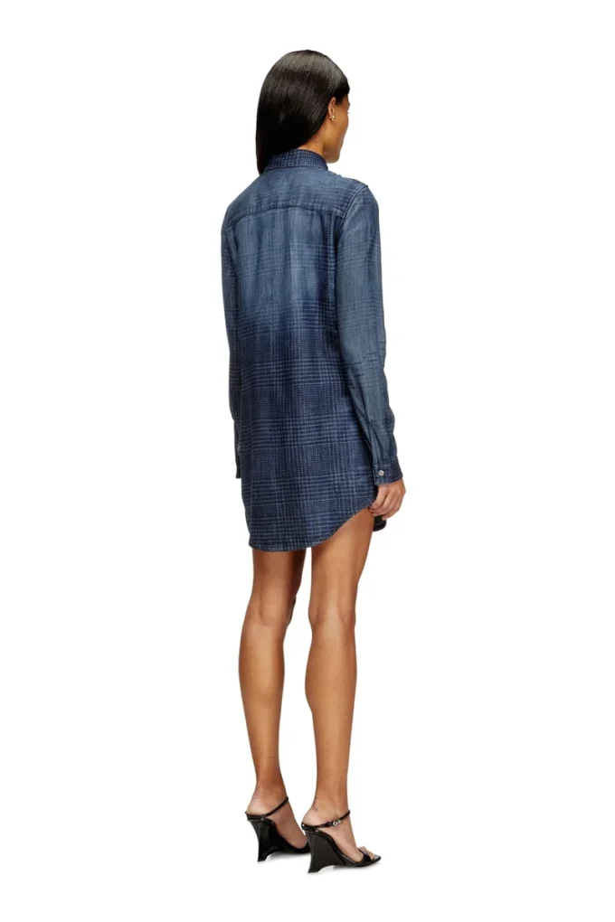 de-eazy dress-s Abito chemisier in fluido denim Principe di Galles