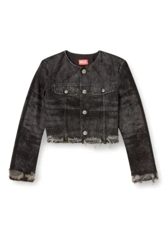 de-graffy-fsh Giacca in denim di cotone e canapa lavorato al laser