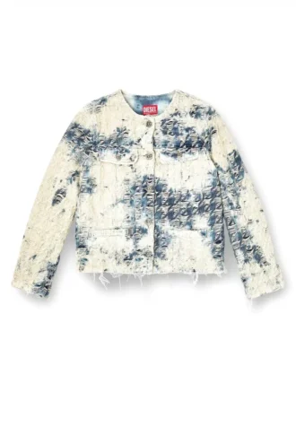 de-grafy-fsh Giacca in denim con trama pied-de-poule