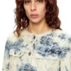 de-grafy-fsh Giacca in denim con trama pied-de-poule de-grafy-fsh Giacca in denim con trama pied-de-poule