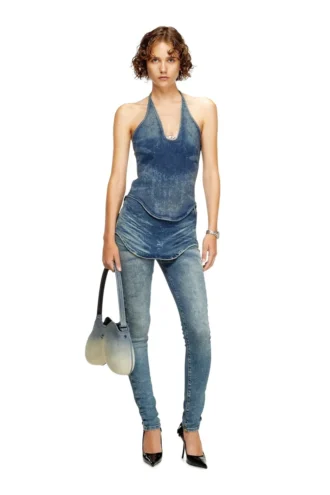 de-janice-s Top con scollo all’americana in denim Reform