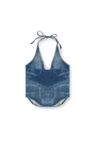 de-janice-s Top con scollo all’americana in denim Reform