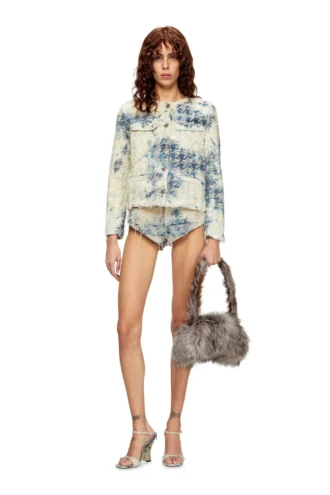 de-jizz-fsh1 Shorts in denim con trama pied-de-poule
