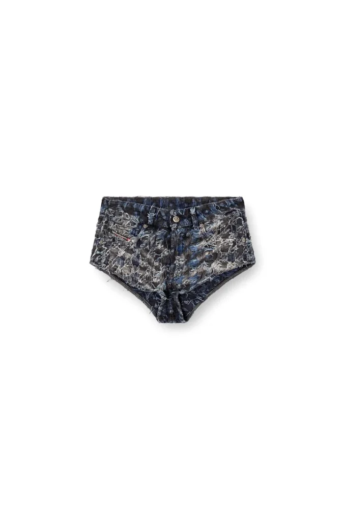de-jizz-fsh2 Shorts in denim tie-dye pied-de-poule de-jizz-fsh2 Shorts in denim tie-dye pied-de-poule