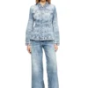 de-katerin-fsh Giacca aderente in denim di cotone e canapa lavorato al laser de-katerin-fsh Giacca aderente in denim di cotone e canapa lavorato al laser