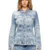 de-katerin-fsh Giacca aderente in denim di cotone e canapa lavorato al laser de-katerin-fsh Giacca aderente in denim di cotone e canapa lavorato al laser