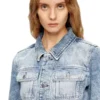 de-katerin-fsh Giacca aderente in denim di cotone e canapa lavorato al laser de-katerin-fsh Giacca aderente in denim di cotone e canapa lavorato al laser