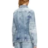 de-katerin-fsh Giacca aderente in denim di cotone e canapa lavorato al laser de-katerin-fsh Giacca aderente in denim di cotone e canapa lavorato al laser