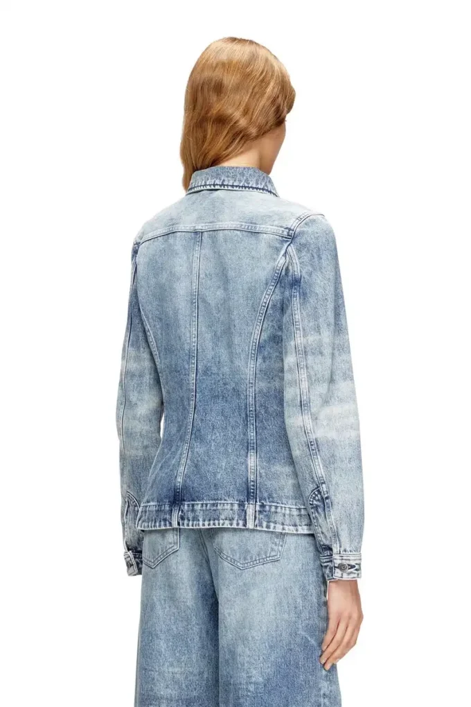 de-katerin-fsh Giacca aderente in denim di cotone e canapa lavorato al laser de-katerin-fsh Giacca aderente in denim di cotone e canapa lavorato al laser