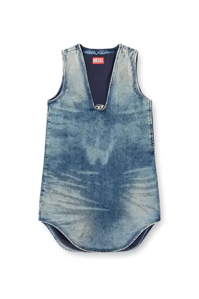 de-laris-dress-s Abito corto in denim marmorizzato de-laris-dress-s Abito corto in denim marmorizzato