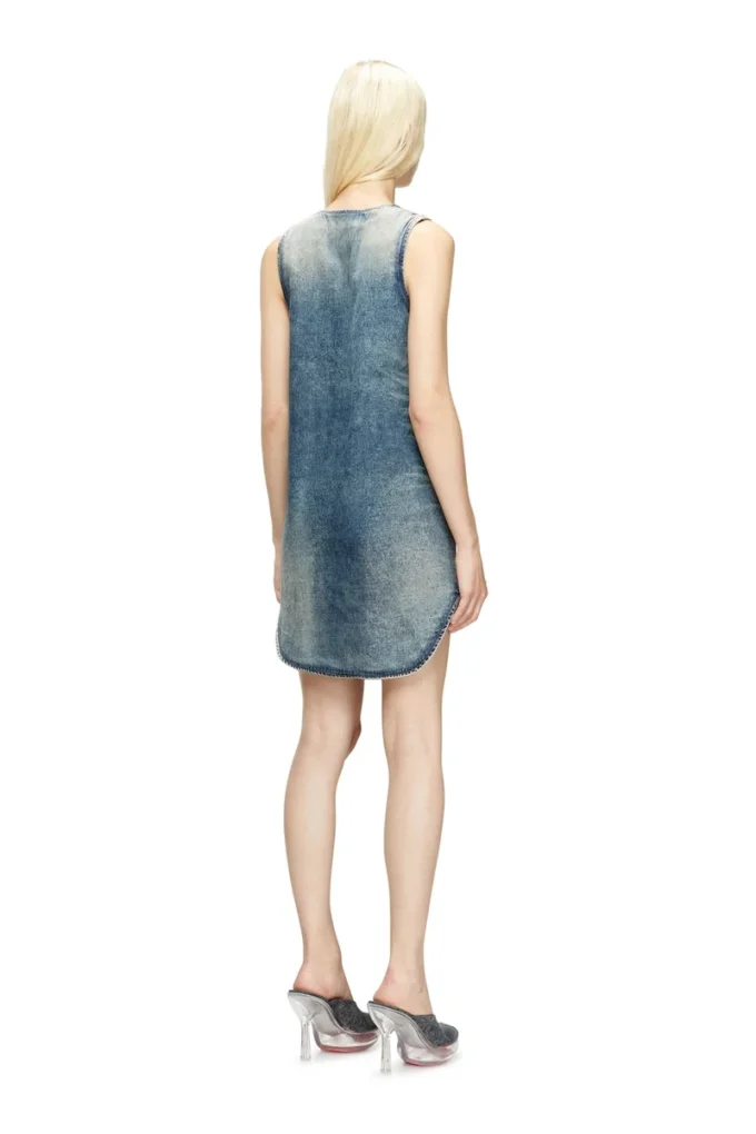 de-laris-dress-s Abito corto in denim marmorizzato de-laris-dress-s Abito corto in denim marmorizzato