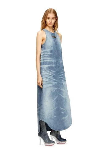 de-lina-s Abito lungo in denim marmorizzato