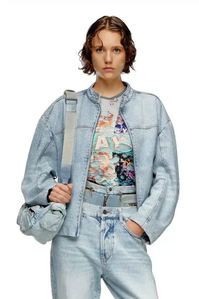 de-marge-fse Giacca oversize in denim cristallo de-marge-fse Giacca oversize in denim cristallo