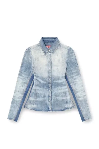 de-masly-fsh Camicia in denim effetto nido d’ape consumato