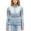 de-masly-fsh Camicia in denim effetto nido d’ape consumato