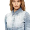 de-masly-fsh Camicia in denim effetto nido d’ape consumato