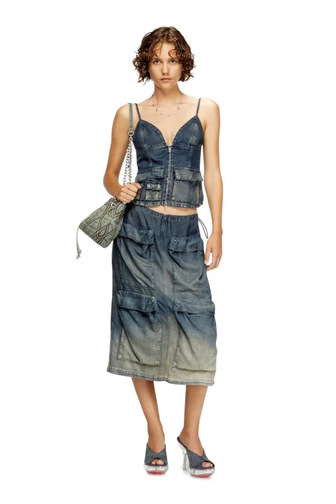 de-mellis-s Top in denim fluido sfumato