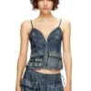 de-mellis-s Top in denim fluido sfumato
