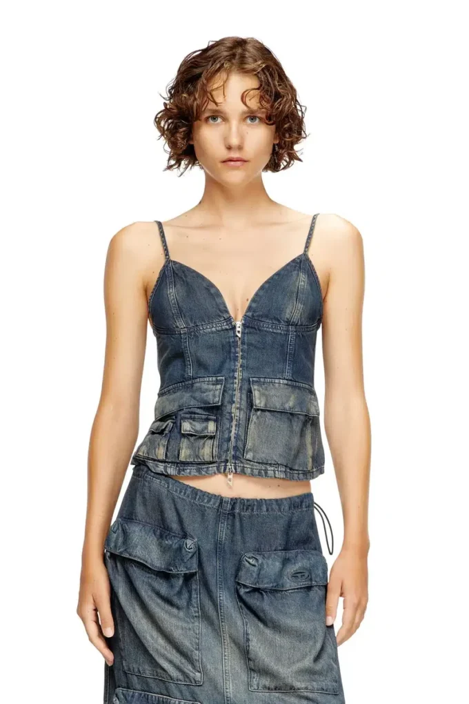 de-mellis-s Top in denim fluido sfumato