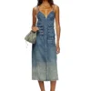 de-melvi-s Abito in denim fluido lavorato al laser de-melvi-s Abito in denim fluido lavorato al laser