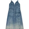 de-melvi-s Abito in denim fluido lavorato al laser de-melvi-s Abito in denim fluido lavorato al laser