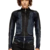 de-morny-s Giacca stile biker in denim bicolore de-morny-s Giacca stile biker in denim bicolore