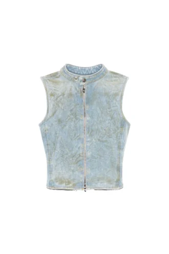 de-nata-fse Top in denim seconda pelle con dettagli biker