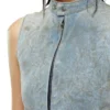 de-nata-fse Top in denim seconda pelle con dettagli biker de-nata-fse Top in denim seconda pelle con dettagli biker