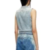 de-nata-fse Top in denim seconda pelle con dettagli biker de-nata-fse Top in denim seconda pelle con dettagli biker