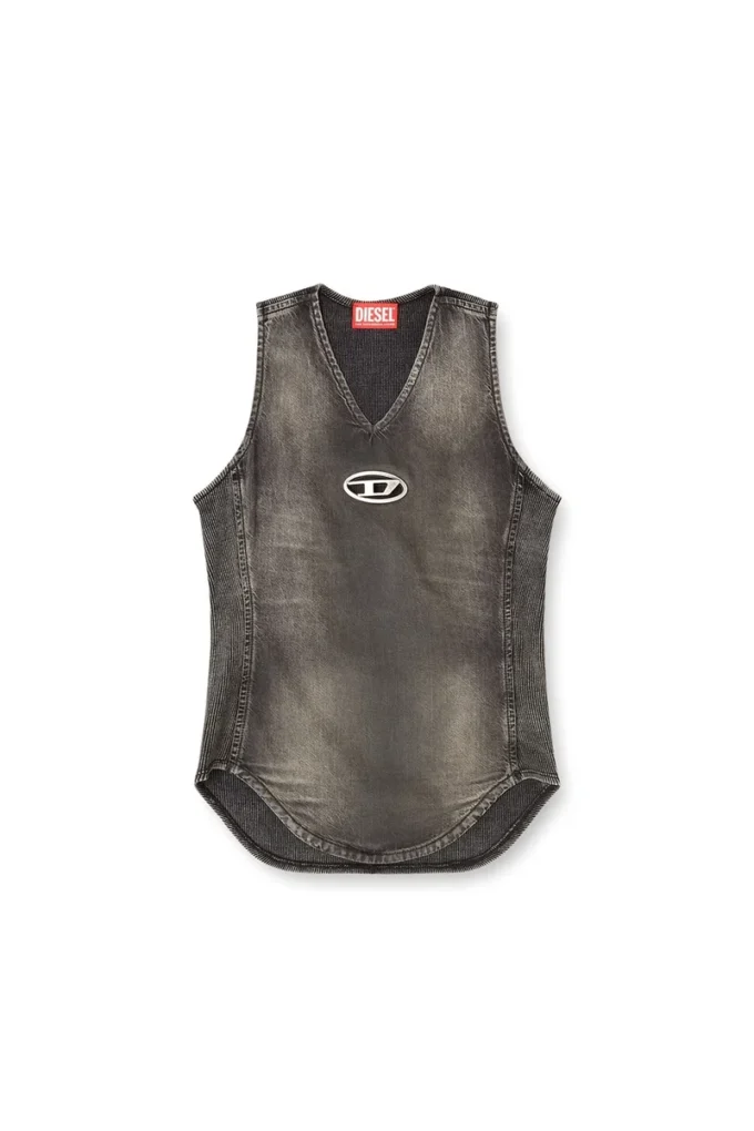 de-nessi-s1 Top in denim con effetto used de-nessi-s1 Top in denim con effetto used