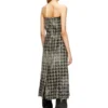 de-olivia-fsh Abito midi in denim con trama pied-de-poule